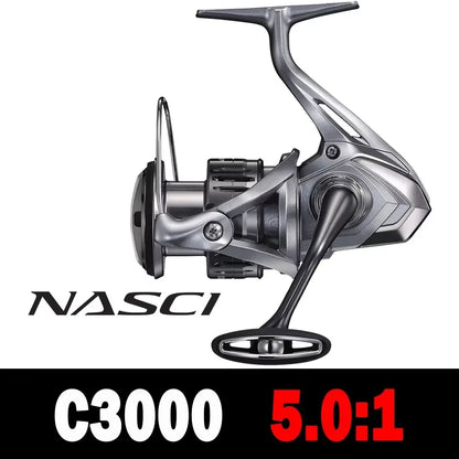 21 New SHIMANO NASCI Spinning Fishing Reel 5+1BB Hagane Gear Larger Spool Capacity Max 11kg Drag X-Ship Saltewater Fishing Reels