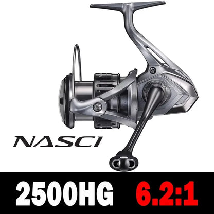 21 New SHIMANO NASCI Spinning Fishing Reel 5+1BB Hagane Gear Larger Spool Capacity Max 11kg Drag X-Ship Saltewater Fishing Reels