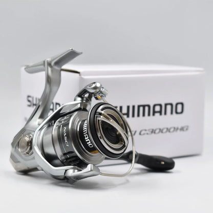 21 New SHIMANO NASCI Spinning Fishing Reel 5+1BB Hagane Gear Larger Spool Capacity Max 11kg Drag X-Ship Saltewater Fishing Reels